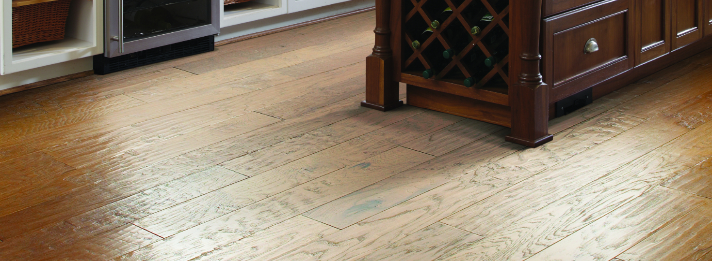 Textured Hardwood Floor in Kitchen